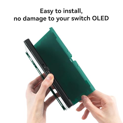 GeekShare Protective Case Slim Cover Case Compatible with Switch OLED and Joy Con - Shock-Absorption and Anti-Scratch Skin Case for OLED Switch - Bunny Garden - Image 5