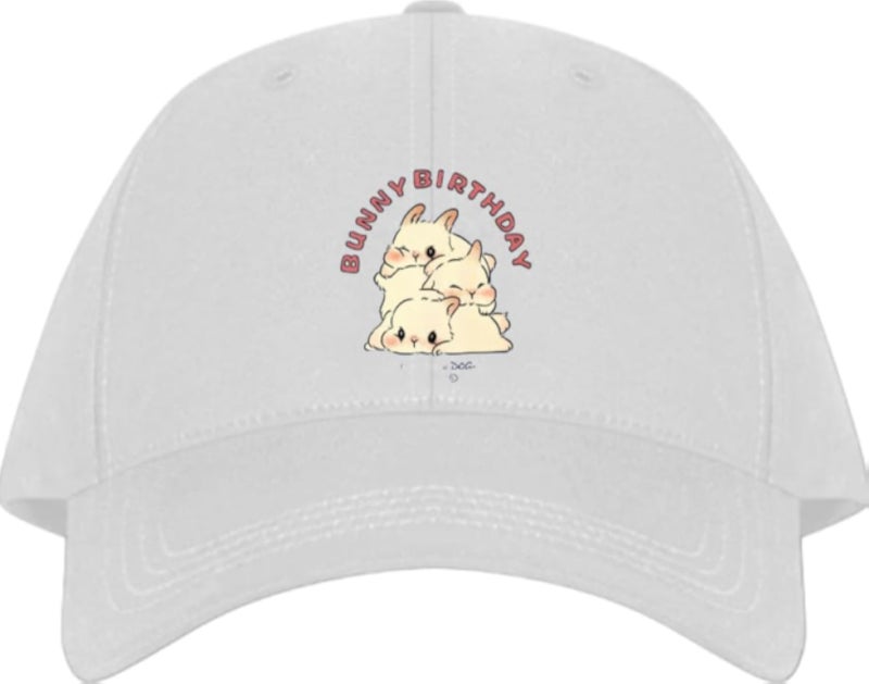 BUNNY BIRTHDAY Planets unisex baseball cap White