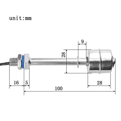 Elecall 4" Float Switch Stainless Steel Tank Water Level Sensor 110V ES10010 Wire Length 12inch - Image 4