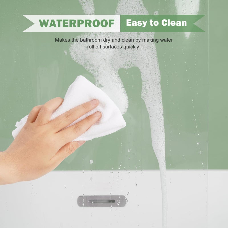 UFRIDAY RV Small Stall Shower Curtain Liner 36 x 72 inch, Clear PEVA Waterproof Plastic Stall Size Shower Curtain for Home, Heavy Duty, Weighted with 3 Magnets on Bottom, 36 x 72 inch - Image 4