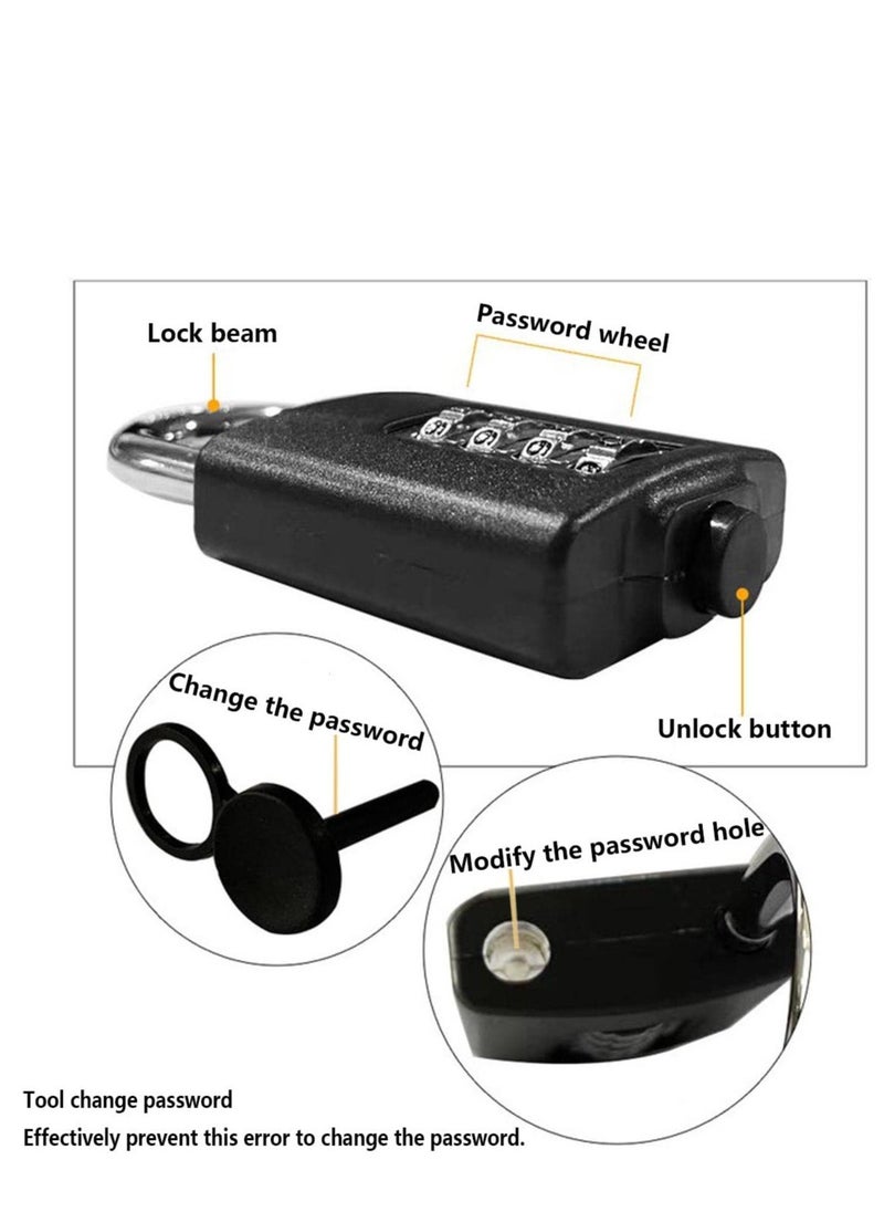 SYOSI Outdoor Weatherproof Padlock, Heavy Duty Combination Padlock, 4 -Digit Combination Lock, Suitable for School Gym Locker, Fence, Toolbox, Hasp Gate, Storage  - Image 4