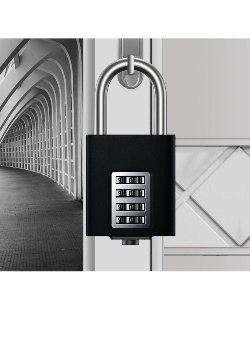 SYOSI Outdoor Weatherproof Padlock, Heavy Duty Combination Padlock, 4 -Digit Combination Lock, Suitable for School Gym Locker, Fence, Toolbox, Hasp Gate, Storage  - Image 2
