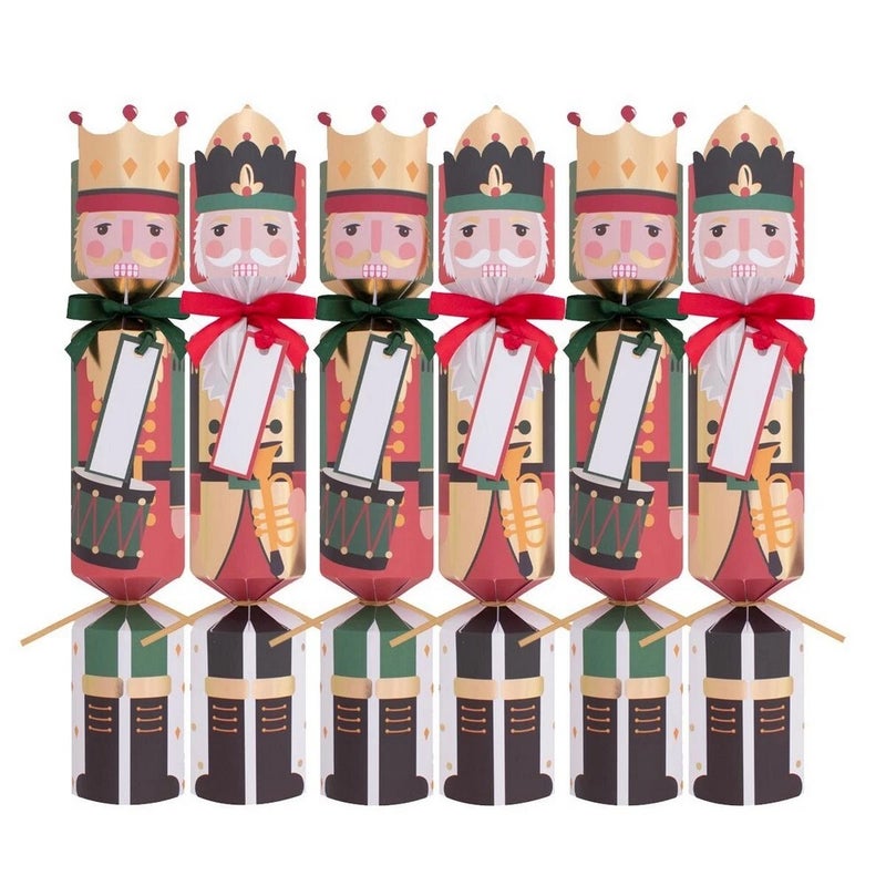 RSW 6 Nutcracker 12-Inch Christmas Crackers – Holiday Party Favors, Festive Fun, and Seasonal Activities for Kids and Family, Christmas Celebration Essentials - Image 2