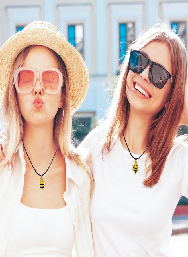Omlisca Bee Shaped Pendant Necklace 24 Pack Spring Bumble Bees Party Decor Goodie Bags for Little Fairy Honey Bee Party Favors Birthday Be Mine Gifts Wedding Shower Carnival School Rewards - Image 2