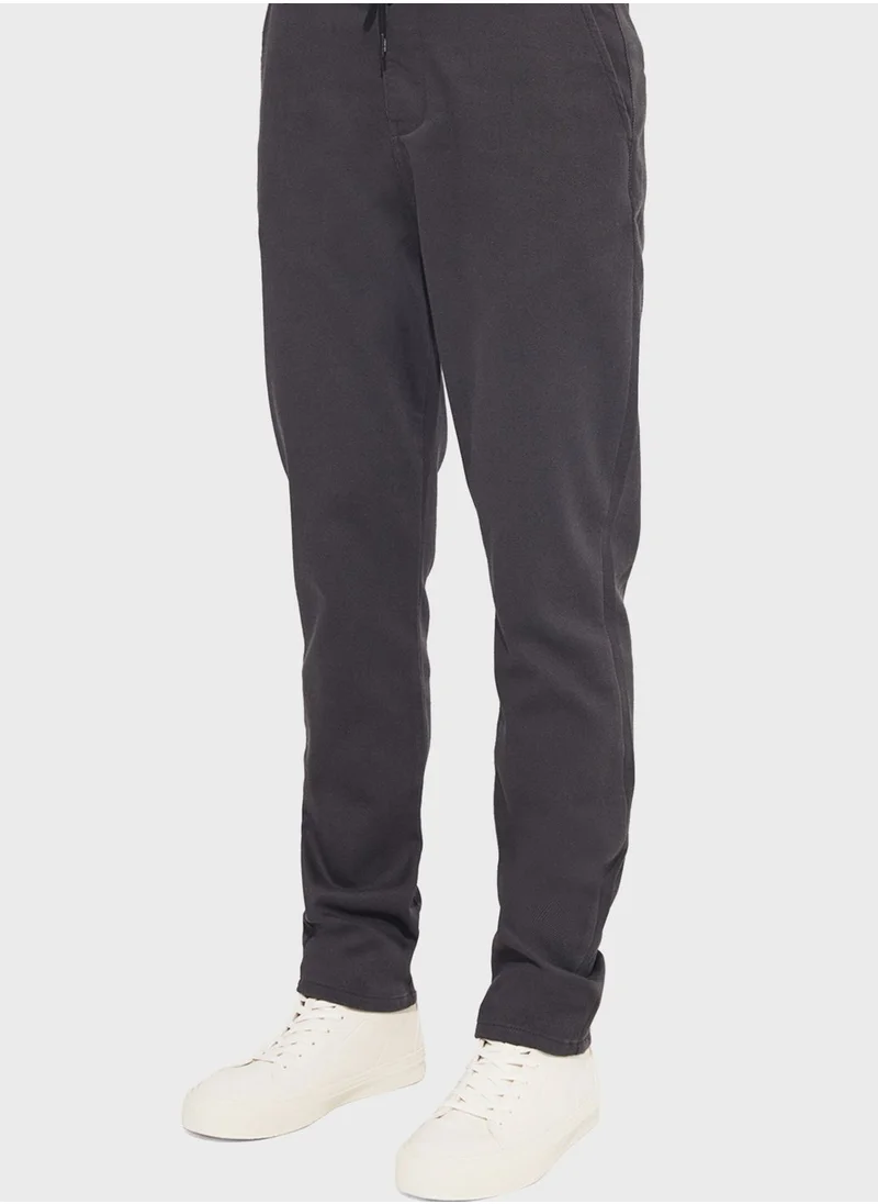 JUNE Textured Straight Fit Trousers