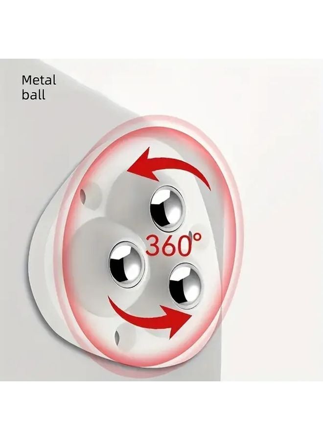 عجلات ثقيلة بيضاء متينة دوارة 360 درجة ذاتية اللصق من الفولاذ المقاوم للصدأ للأثاث - Image 4