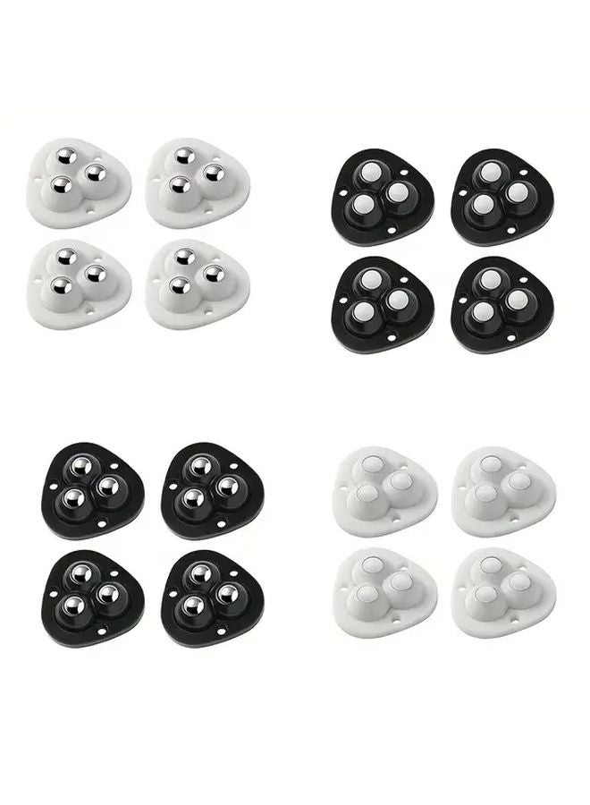 عجلات ثقيلة بيضاء متينة دوارة 360 درجة ذاتية اللصق من الفولاذ المقاوم للصدأ للأثاث - Image 3