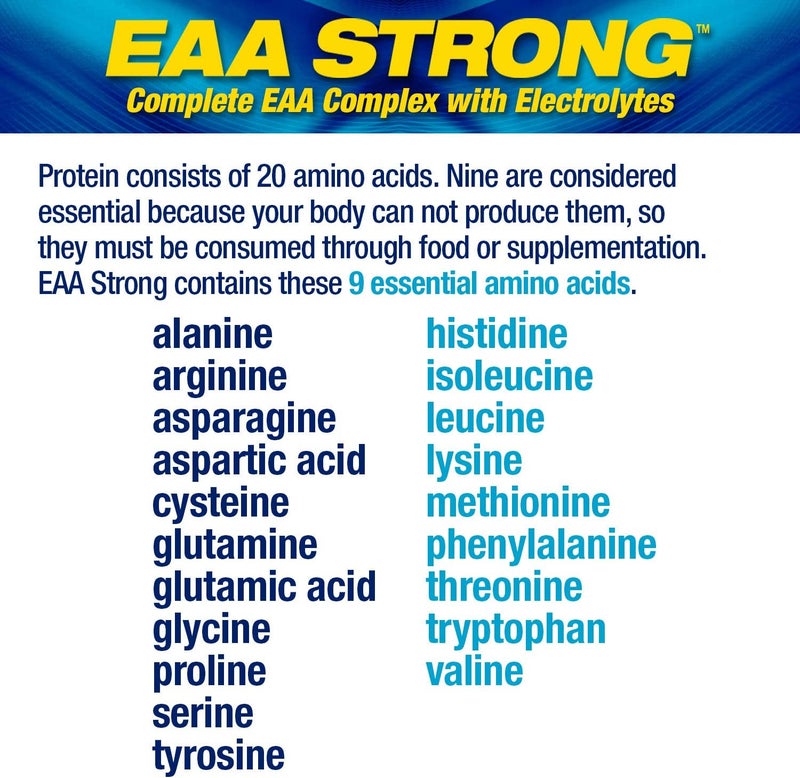 Maximum Human Performance Mhp Eaa Strong All 9 Essential Amino Acid Supplements Electrolytes Lemon Lime - Image 3