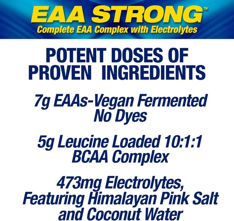 Maximum Human Performance Mhp Eaa Strong All 9 Essential Amino Acid Supplements Electrolytes Lemon Lime - Image 4