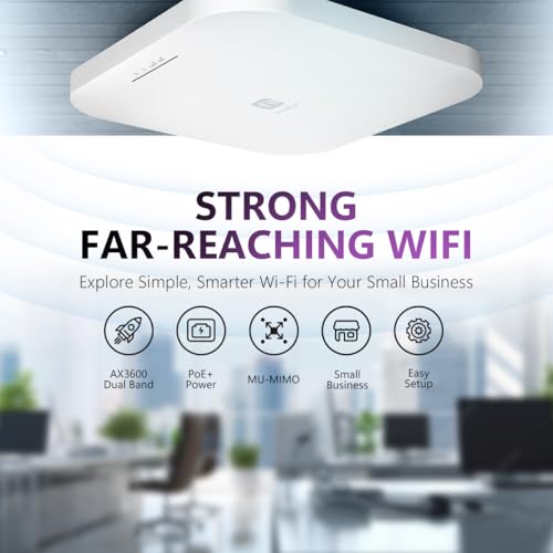 EnGenius Wireless AP 4X4 Wi-Fi 6 Dual Band AX3600 | 2.5Gbe PoE+ | Cloud & App & OnPrem Control Options | WPA3, MU-MIMO, Mesh & Seamless Roaming - EWS276-FIT - Image 4