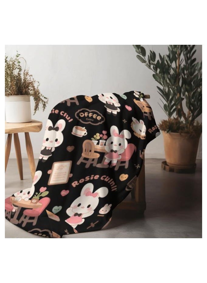 عام بطانية رقيقة من الفانيلا (دافئة ومريحة، ومناسبة للنوم واستخدام الألعاب وإزالة الغبار ومقاومة للرمل) 150 سم * 200 سم - 1147 - Image 1