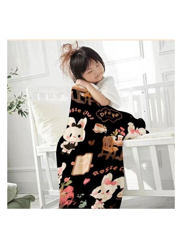 عام بطانية رقيقة من الفانيلا (دافئة ومريحة، ومناسبة للنوم واستخدام الألعاب وإزالة الغبار ومقاومة للرمل) 150 سم * 200 سم - 1147 - Image 4