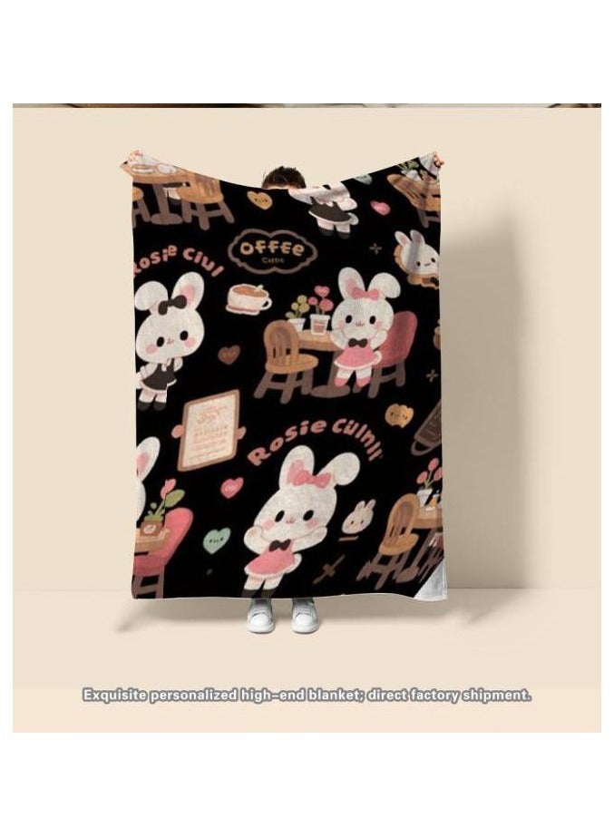 عام بطانية رقيقة من الفانيلا (دافئة ومريحة، ومناسبة للنوم واستخدام الألعاب وإزالة الغبار ومقاومة للرمل) 150 سم * 200 سم - 1147 - Image 5