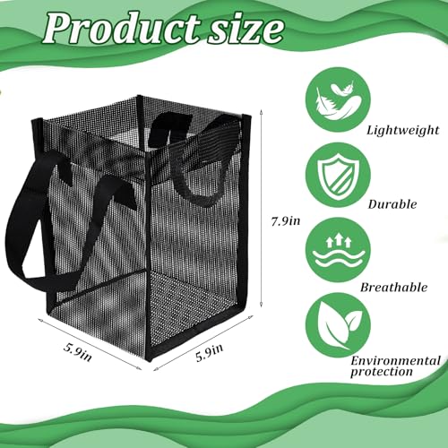 Emsiok 6PCS Mesh Aquatic Pond Plant Baskets 1Gallon Pond Planting Bags Reusable Aquatics Planter Pot Water Lily Growing Container with Handles for Lotus Bog Plant Garden Terrestrial Plants 59x59x79 Inch - Image 3