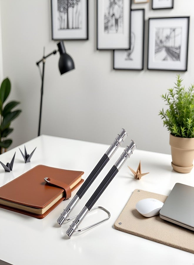Sluswallow 2 Pcs Useful Stainless Steel Dual Head Pencil Extender Holder Double-Headed Pencil Stationery Accessories for Stationery Desk Supplies Holders and Dispensers - Image 4