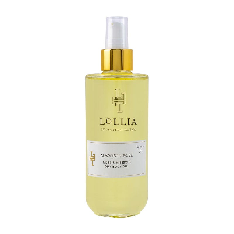 LOLLIA Always in Rose Dry Body Oil, 6.8 Fl. Oz. â€“ Rose & Hibiscus â€“ Womenâ€™s, Scented, Moisturizing, Dry Body Oil for Women, For All Skin Types - Image 1