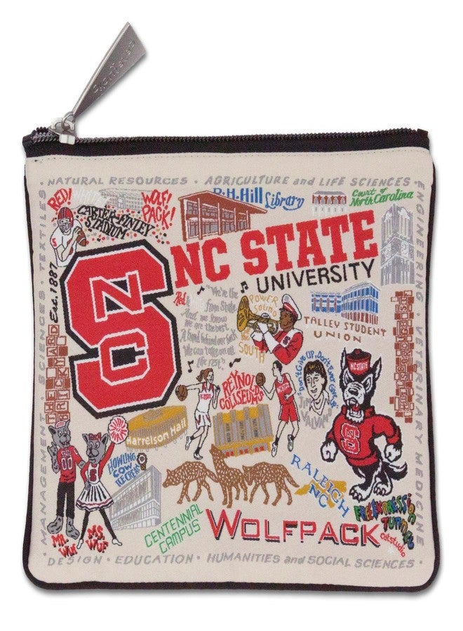Catstudio Collegiate Zipper Pouch, North Carolina State University Travel Toiletry Bag - Ideal Gift for Alumni, Makeup Bag, Dog Treat Pouch, or Travel Purse - Image 1