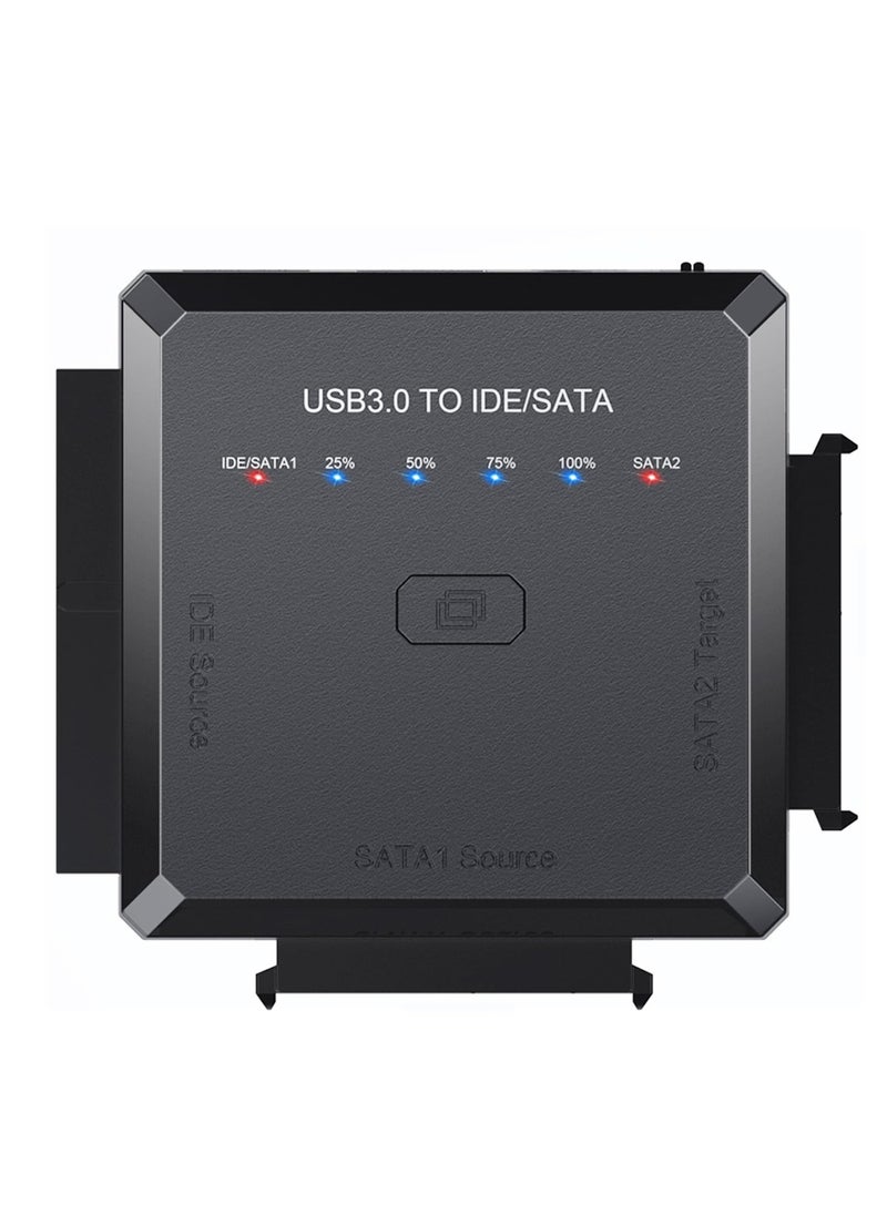 Generic - USB 3.0 Hard Drive Adapter for SATA and IDE with Offline Clone, External Data Recovery Kit for 2.5 and 3.5 Inch HDD and SSD, Supports Up to 10TB - Image 1