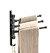 ELLO&ALLO ELLO&ALLO Oil Rubbed Bronze Swing Out Towel Rack for Bathroom Holder Wall Mounted Towel Bars with Hook 3-Arm  - Image 2