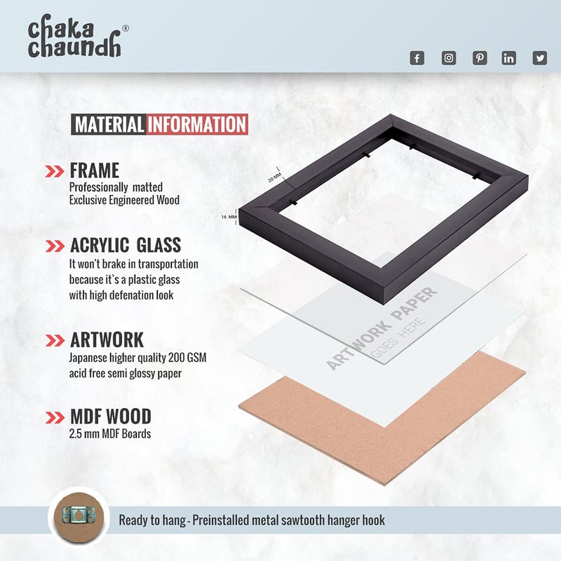 Chaka Chaundh Chaka Chaundh Motivational Quotes frames Framed posters Quotes frames for OFFICE STUDENT ENTREPRENEUR Quotes wall frames Posters with frame Aqua Wild  - Image 5