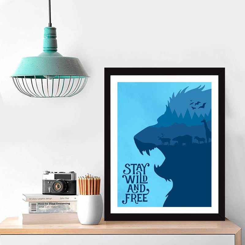Chaka Chaundh Chaka Chaundh Motivational Quotes frames Framed posters Quotes frames for OFFICE STUDENT ENTREPRENEUR Quotes wall frames Posters with frame Aqua Wild  - Image 2