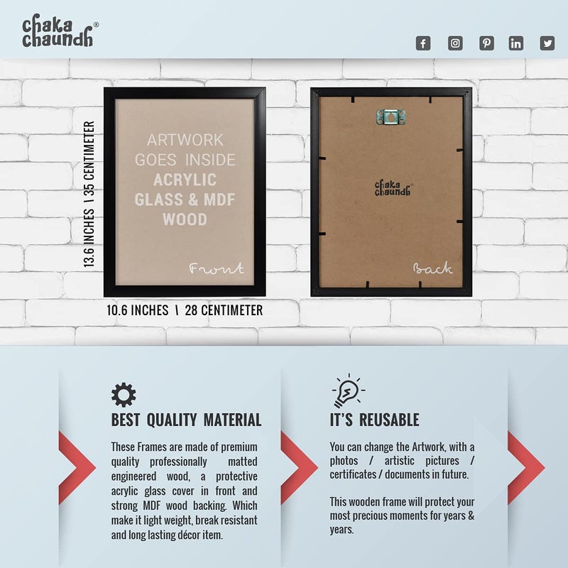 Chaka Chaundh Chaka Chaundh Motivational Quotes frames Framed posters Quotes frames for OFFICE STUDENT ENTREPRENEUR Quotes wall frames Posters with frame Aqua Wild  - Image 3