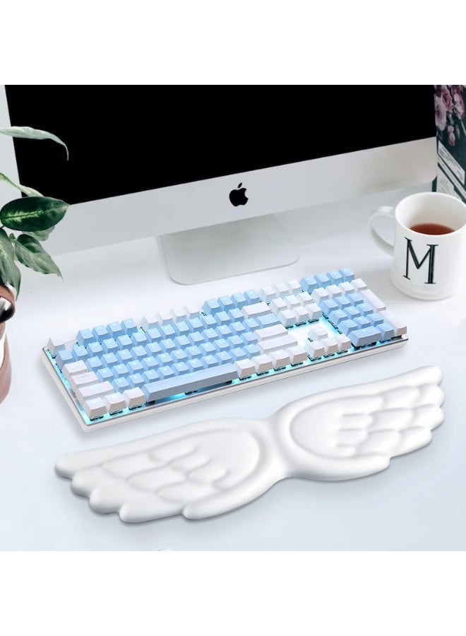Angel Wing 3-in-1 Memory Foam Wrist Rest Set – Ergonomic Keyboard Wrist Pad, Mouse Wrist Cushion & Mouse Pad Support, Non-Slip Pain Relief for Computer Laptop, Cute Desk Accessory - Image 4