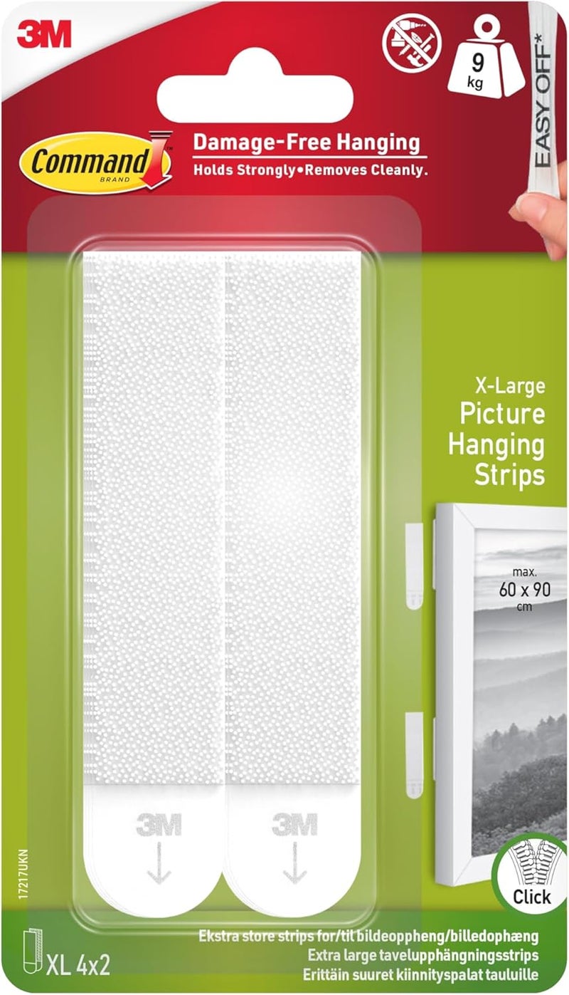 Command X-Large Picture Hanging Strips - 4 Pairs - Image 1