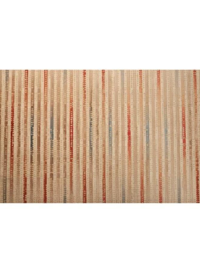NOUL Striped Area Rug, Beige/Red/Blue - Image 1