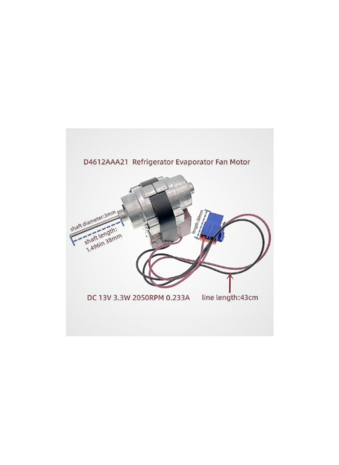 SIGMA Refrigerator Evaporator Fan Motor D4612AAA21 DC12V 0.233A 3.3 Watt - Replacement Cooling Fan for Refrigerators  - Image 2