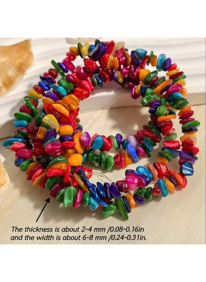 Natural Shell Beads For DIY Jewelry Making 1 Pc Irregular Shapes Vibrant Colors - Image 2