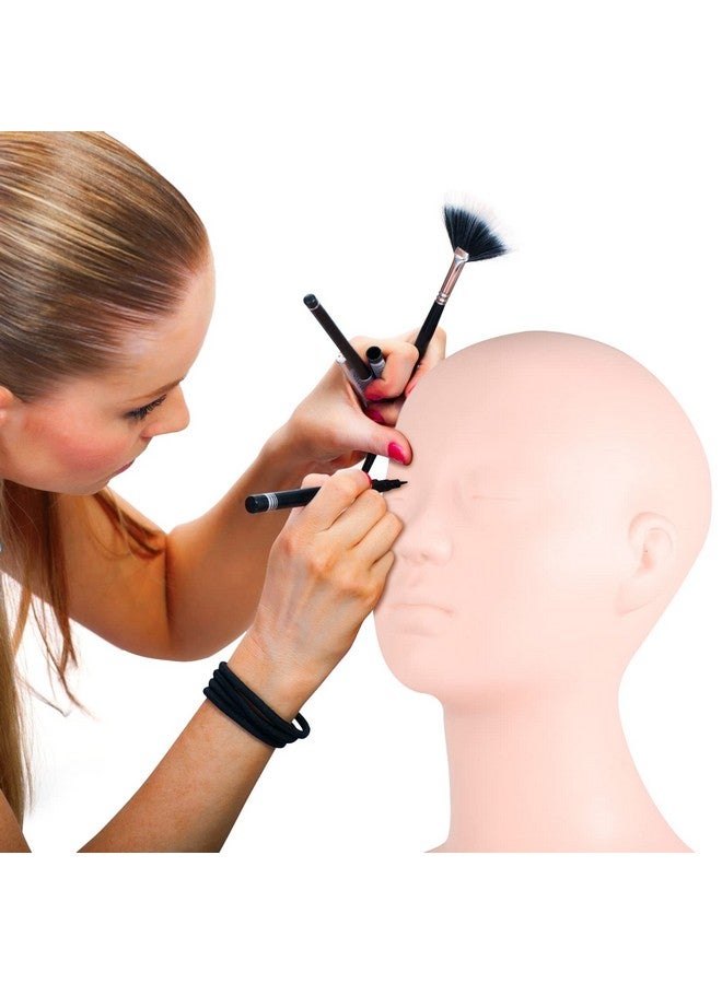 EVTSCAN Makeup Practice Mannequin Head Multifunction Massage Makeup Practice Soft Mannequin Head Model Wig Hat Display For Salons - Image 5