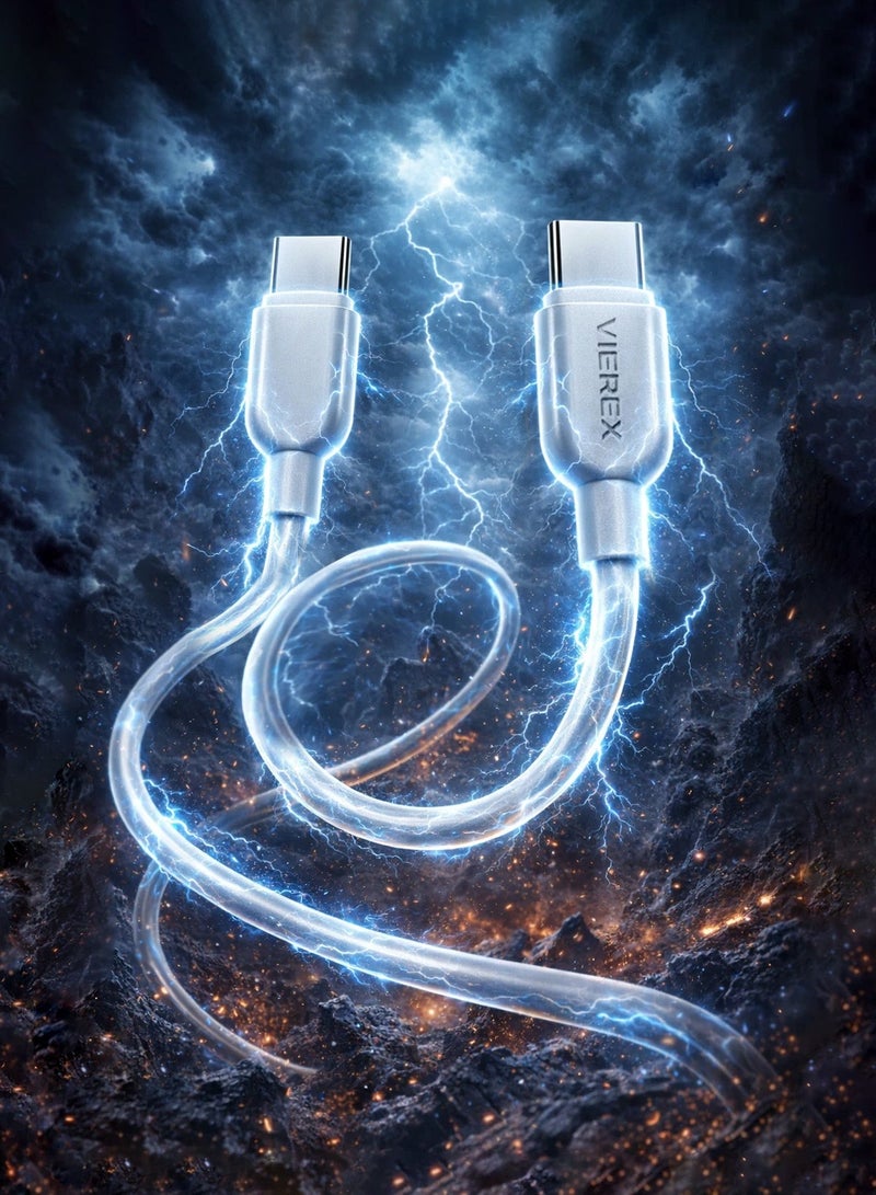 Vierex VC-3 Type-C to Type-C Fast Charging Data Cable 60W Power Delivery USB C Charger Cable, 3M - Image 3