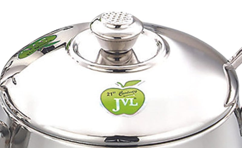 JVL طقم قدر طهي من الفولاذ المقاوم للصدأ مع غطاء ومقبض 800 1250 1900 مل 3 قطع طقم هاندي عادي للطهي - Image 5