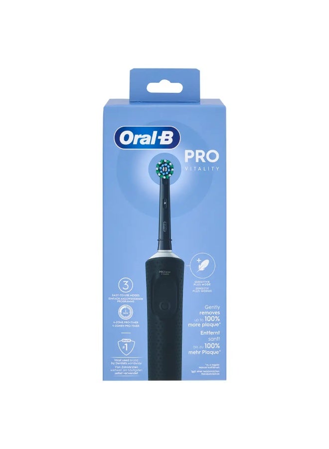 Oral-B Oral B Vitality Pro, Rechargeable Toothbrush with CrossAction Brush Head, 3 Cleaning Modes & 2 Minutes Built-in Timer - Black - Image 2