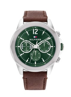 Tommy Hilfiger Plus Analogue Multifunction Quartz Watch for Men with Brown Leather Strap - 1792064 46mm  - Image 1