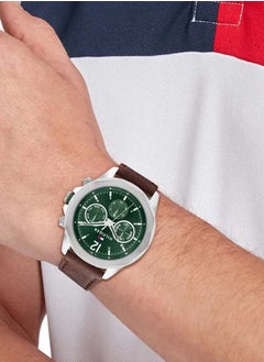 Tommy Hilfiger Plus Analogue Multifunction Quartz Watch for Men with Brown Leather Strap - 1792064 46mm  - Image 4
