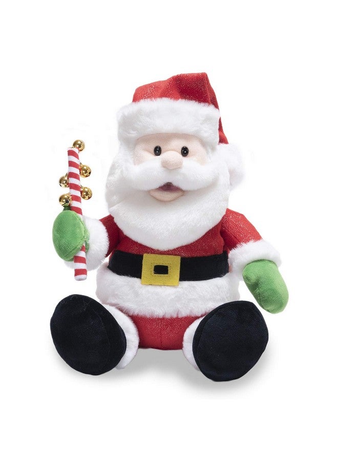 | لعبة سانتا كلوز المحشوة المزخرفة لعيد الميلاد بحجم 11 بوصة | هدية عيد الميلاد المتحركة المضحكة | ديكور موسيقي للعطلات | جرس جلجل روك