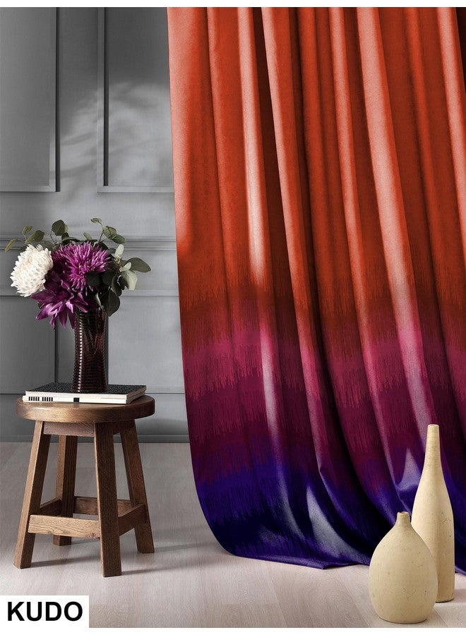 Casableu Kudo 2 Piece Polyester Eyelets (Steel) Blackout Curtains with Tie Back, Bedroom Living Room (Maroon, 9 Ft x 4.2 Ft) - Image 3