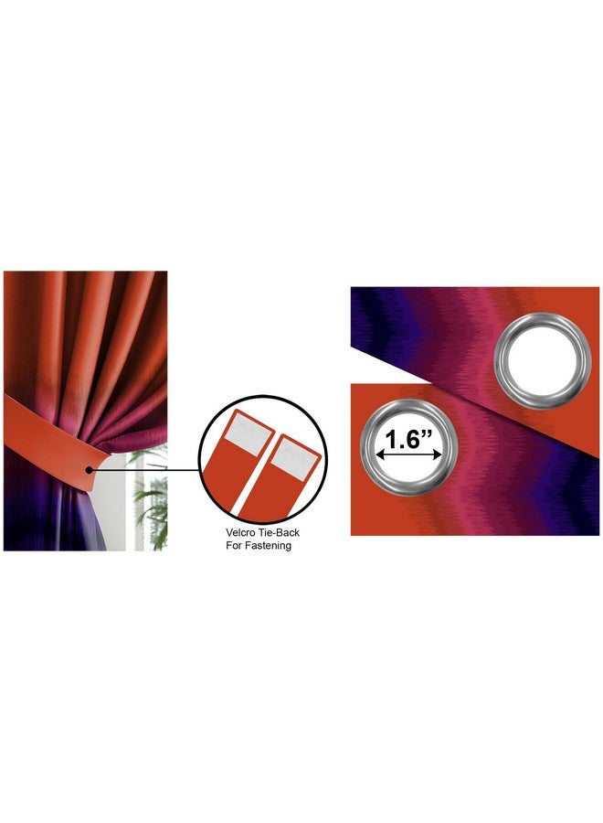 Casableu Kudo 2 Piece Polyester Eyelets (Steel) Blackout Curtains with Tie Back, Bedroom Living Room (Maroon, 9 Ft x 4.2 Ft) - Image 5