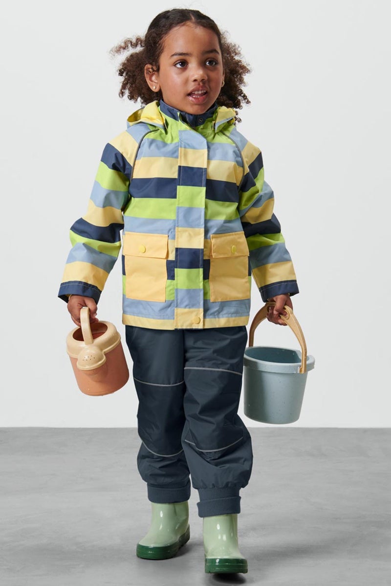 Tchibo Kids Girl Stripe Raincoat, Yellow - Image 1