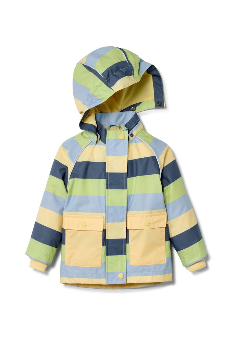 Tchibo Kids Girl Stripe Raincoat, Yellow - Image 2