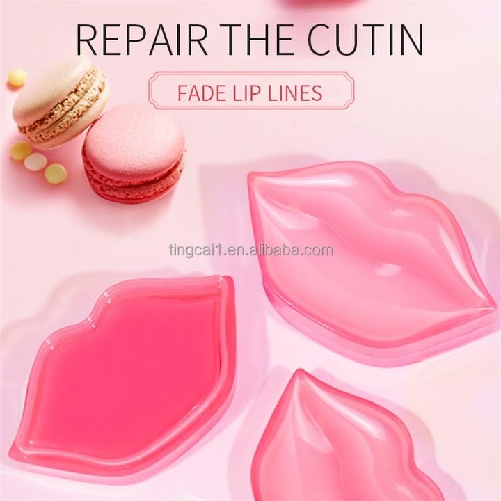 KRIDARSH 20PCS Lip Mask Sheet, Sleeping Lip Masks,Pink Lip Care Pads Mask for Moisturizing Nourishing,Anti-Aging & Anti-Wrinkle,Lip Gel Patches Pads for Dry Lip,Remove Dead Skin - Image 2