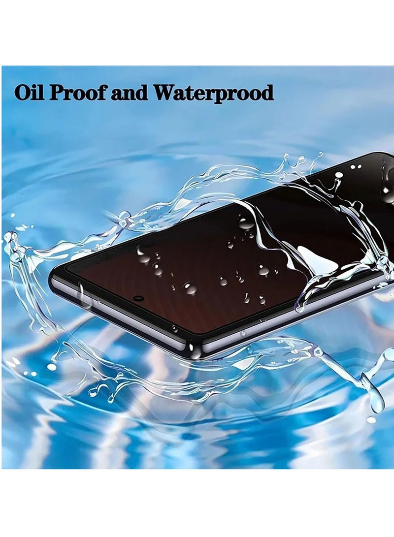 حافظة متوافقة مع سامسونج جالاكسي A35 5G غطاء & (2 قطع) واقي شاشة خصوصية زجاج مقسى غطاء TPU ناعم (أسود) - Image 4