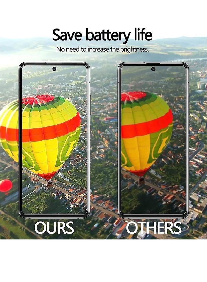 حافظة متوافقة مع سامسونج جالاكسي A35 5G غطاء & (2 قطع) واقي شاشة خصوصية زجاج مقسى غطاء TPU ناعم (أسود) - Image 5