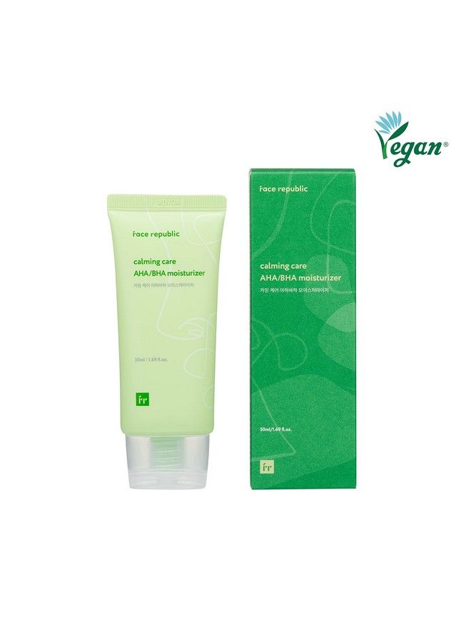 Face Republic Calming Care Aha/Bha Moisturizer 50Ml | Soothing Gel Cream | Clarifying & Moisturizing | Cica Aloe Squalane | Korean Skincare - Image 3