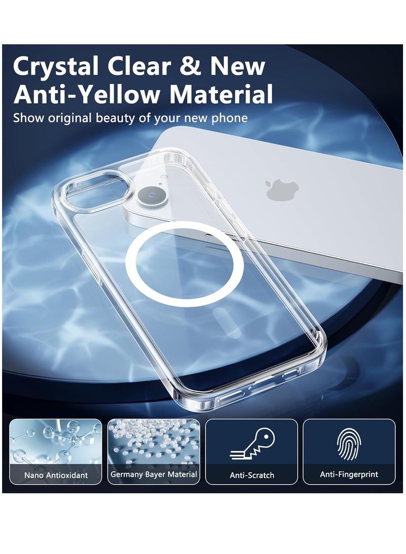 MIGOFAST iPhone 16e Case Clear Magnetic Rugged Protection  Grade Slim Anti Yellowing Phone Cases  Shockproof Scratch Resistant Transparent Phone Cover Clear - Image 4