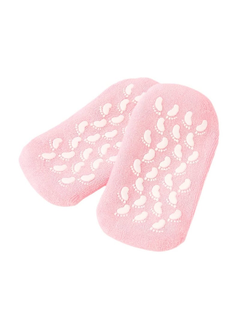 DubaiGallery Moisturizing Gel Socks Ultra-Soft Moisturizing Socks with Spa Quality Gel for Moisturizing Vitamin E - Image 2