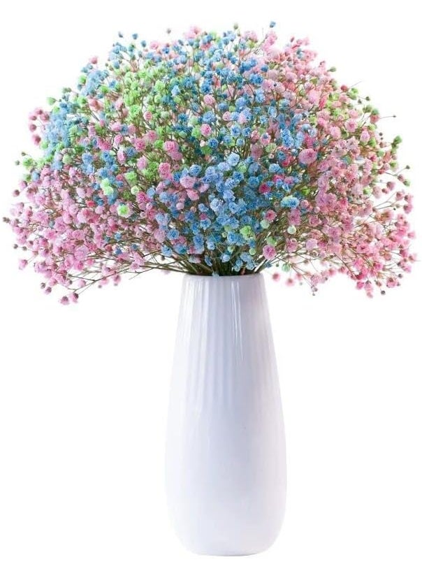 XIAOHONG DriedFlowersBabysBreathBouquet17inch 3000 Natural Gypsophila Branches for Home Decor Wedding Table Vase Decor DIY Wreath Floral Florist Bouquet Supplies Blue  - Image 5
