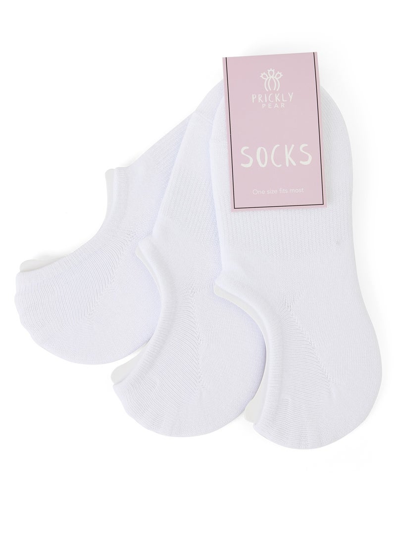 Prickly Pear Pack Of 3 Basic No Show Non Slip Ankle Socks - Image 1